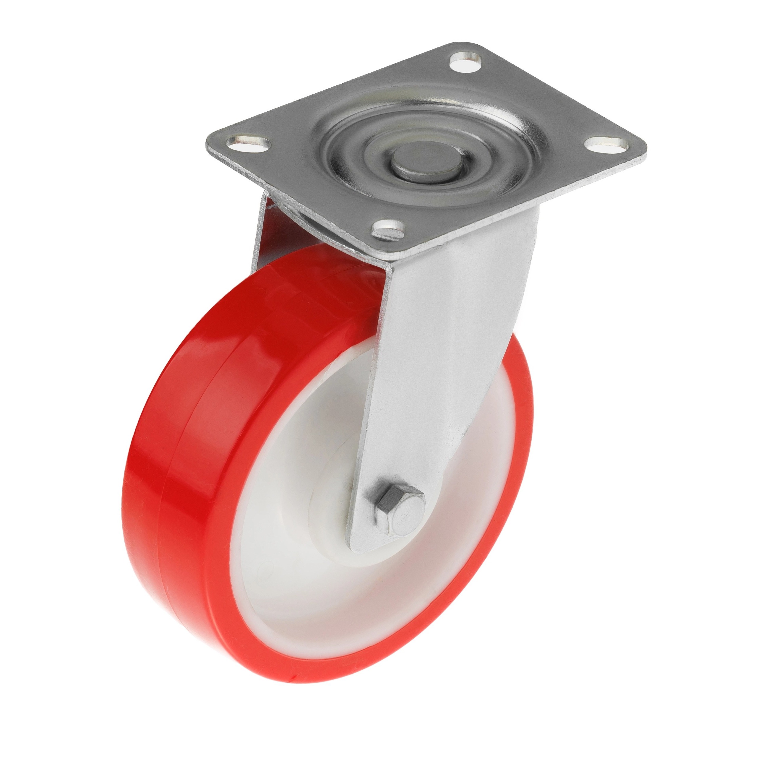 SPp 63 SS - Полиуретановое колесо 160*50мм (нерж.сталь, площ., пов, обод PP, шарикоподш.)