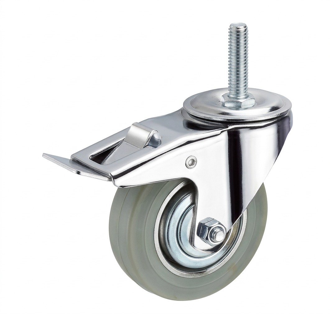 SCtb 63 f - Промышленное колесо 160 мм (болт, поворотн., сер рез.,торм, роликоподш.) 