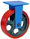 FHpo63 - Сверхбольшегрузное полиуретановое колесо 150 мм, 850 кг (площадка, неповоротн., шарикоподш.
