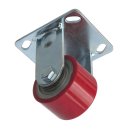 FCP 921 - Большегрузное полиуретановое колесо 75 мм, ширина - 50 (неповорот., площадка, роликоподш.)