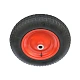 PR 2402-20 - Колесо для тачки / тележки пневматическое 3.25/3.00-8, сварной диск, диаметр 360 мм, ось 20 мм, металлический обод, симметричная ступица, шариковый подшипник