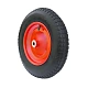 PR 2402-16 - Колесо для тачки / тележки пневматическое 3.25/3.00-8, сварной диск, диаметр 360 мм, ось 16 мм, металлический обод, симметричная ступица, шариковый подшипник